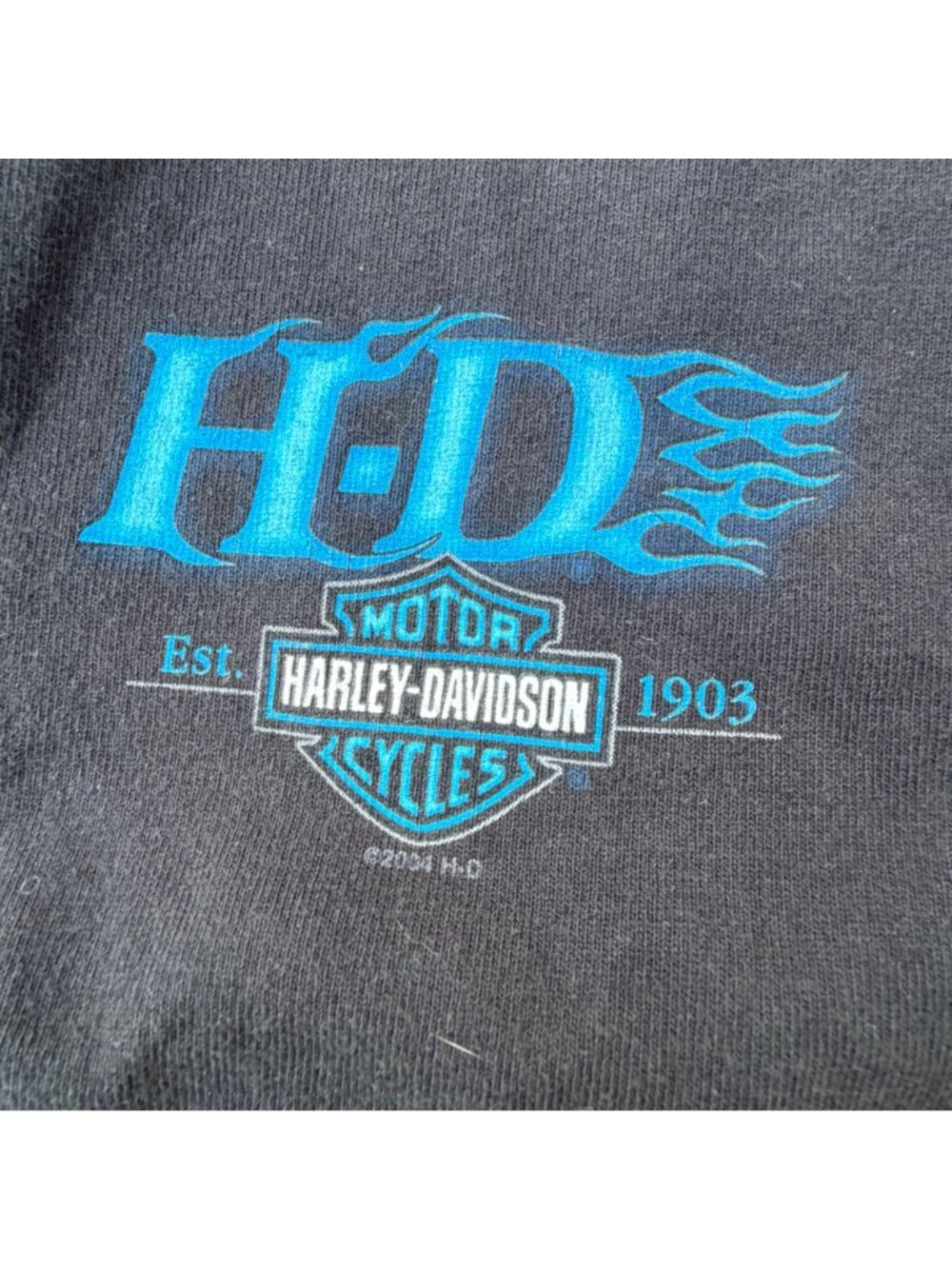 Harley-Davidson Black Mens Large Polo Shirt Featuring Blue Flame Logo & Carlton - Picture 2 of 4